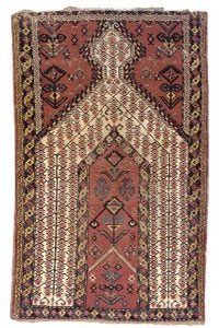نمونه سجاده فرش و فرش نماز (فرش مسجد) طرح محرابی قدیمی - تاریخچه فرش های سجاده ای 